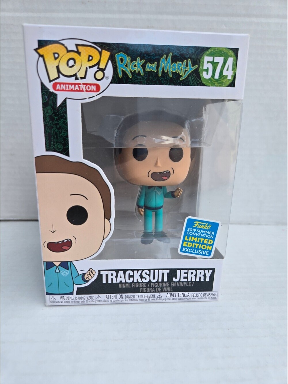 Funko Pop Rick and Morty Tracksuit Jerry #574 2019 convention Limited SDX